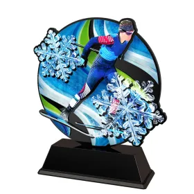 Akrylátová trofej FABM47 | Běžky Výška cm: 12, plnobarevná