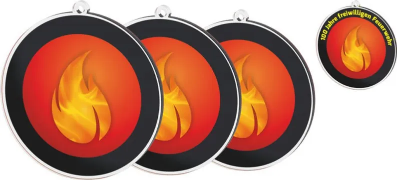 Akrylátová medaile MDAH0014 | Hasiči Stuha: ST1, MD průměr: 5