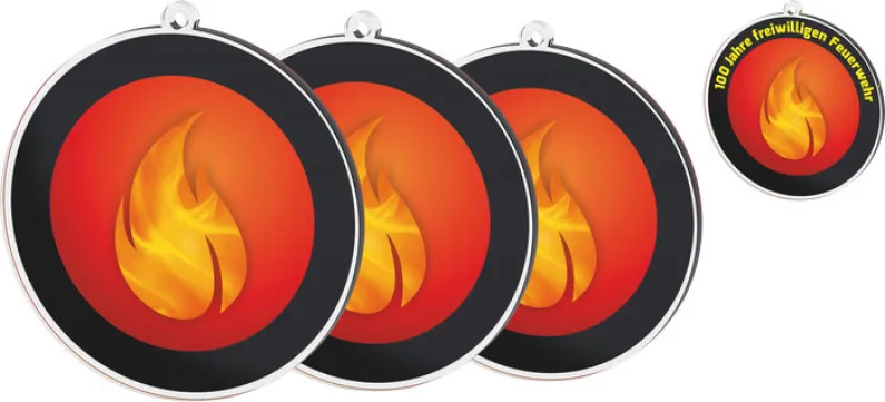 Akrylátová medaile MDAH0014 | Hasiči Stuha: ST1, MD průměr: 5