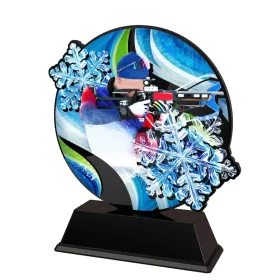 Akrylátová trofej FABM52 | Biatlon Výška cm: 16, plnobarevná