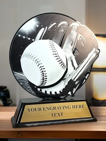 Akrylátová trofej FABM10 | Softball Výška cm: 15, plnobarevná