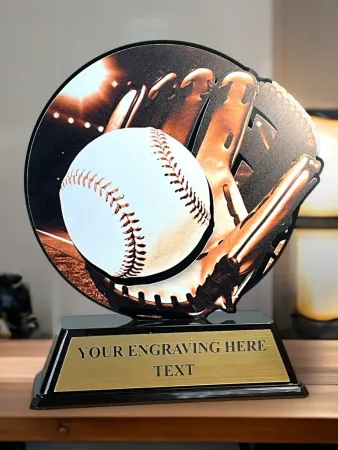 Akrylátová trofej FABM10 | Softball Výška cm: 15, plnobarevná