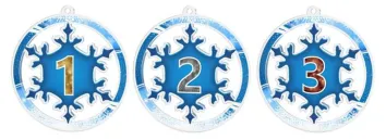 Akrylátová medaile MDAS0070M1 | Čísla Průměr cm: 5, Stuha: ST1, barva bronz