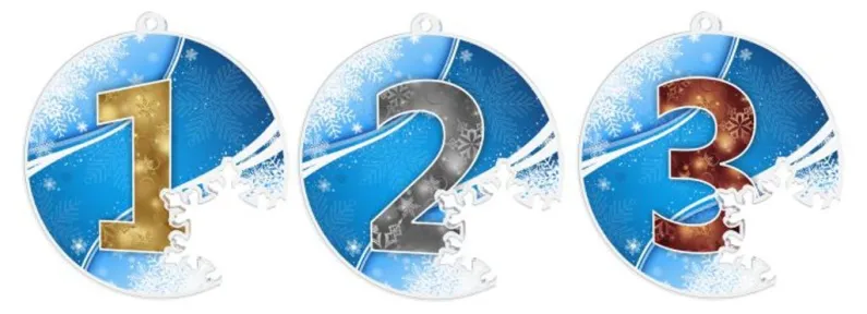 Akrylátová medaile MDAS050M17 | Čísla Průměr cm: 5, Stuha: ST13, barva bronz