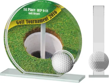 Akrylátová trofej ACTWG0201M1 | Golf Výška cm: 15, Šířka cm: 12.5