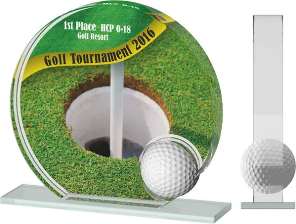 Akrylátová trofej ACTWG0201M1 | Golf Výška cm: 12, Šířka cm: 10.5