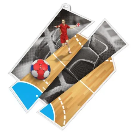 Akrylátová medaile MDAZ0011M28 | Házená Průměr cm: 8, Stuha: ST19