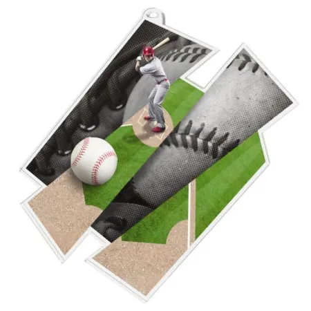 Akrylátová medaile MDAZ0011M30 | Baseball Průměr cm: 8, Stuha: ST19