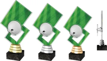 Akrylátová trofej ACTR0006 | Golf Výška cm: 19,5, Barva: bronz