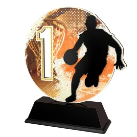 Dřevěná trofej PWT001M02 | Basketball Výška cm: 16, Barva: zlato