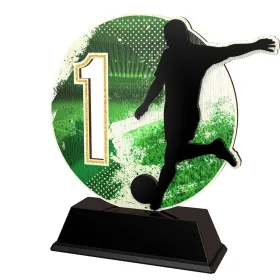 Dřevěná trofej PWT001M03 | Fotbal Výška cm: 15, Barva: stříbro