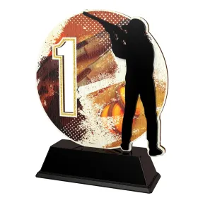 Dřevěná trofej PWT001M09 | Střelba Výška cm: 17, Barva: bronz