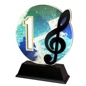 Dřevěná trofej PWT001M13 | Hudba Výška cm: 16, Barva: zlato