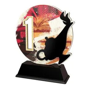 Dřevěná trofej PWT001M16 | Quiz Výška cm: 17, Barva: bronz