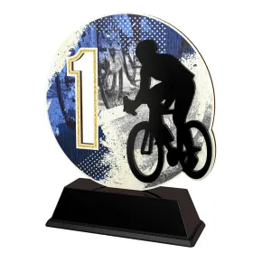 Dřevěná trofej PWT001M25 | Cyklistika Výška cm: 16, Barva: zlato