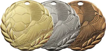 Medaile MDS0017 | Fotbal Barva: stříbro, Stuha: ST19