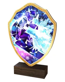 Dřevěná plaketa TFRW257 | Snowboard Výška cm: 20