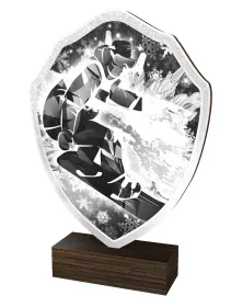 Dřevěná plaketa TFRW259 | Snowboard Výška cm: 22
