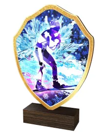 Dřevěná plaketa TFRW261 | Běžky Výška cm: 10,5