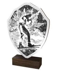 Dřevěná plaketa TFRW263 | Běžky Výška cm: 18