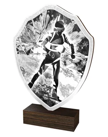 Dřevěná plaketa TFRW267 | Biatlon Výška cm: 11,5