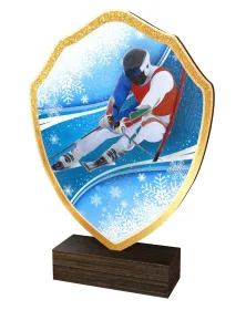 Dřevěná plaketa TFRW273 | Sjezdové lyžování Výška cm: 18
