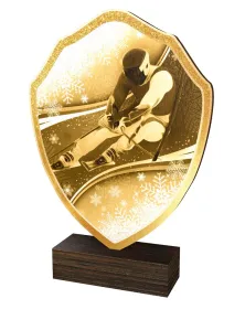 Dřevěná plaketa TFRW274 | Sjezdové lyžování Výška cm: 22