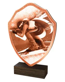 Dřevěná plaketa TFRW280 | Sjezdové lyžování Výška cm: 11,5