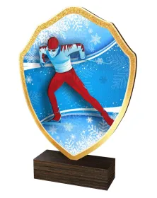 Dřevěná plaketa TFRW289 | Běžky Výška cm: 10,5