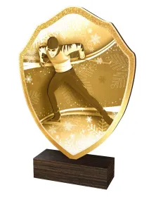 Dřevěná plaketa TFRW290 | Běžky Výška cm: 10,5