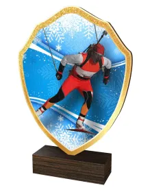 Dřevěná plaketa TFRW293 | Biatlon Výška cm: 16