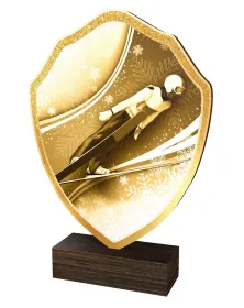 Dřevěná plaketa TFRW302 | Skoky na lyžích Výška cm: 18