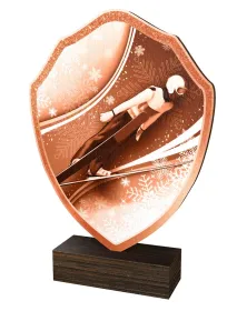 Dřevěná plaketa TFRW304 | Skoky na lyžích Výška cm: 18