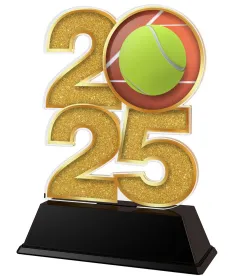 Akrylátová trofej C2025M02 | Tenis Výška cm: 8.5, Šířka cm: 5, stříbro