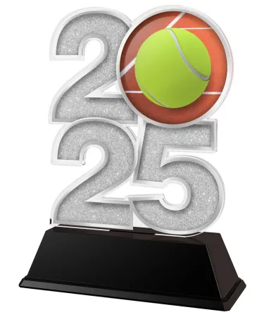 Akrylátová trofej C2025M02 | Tenis Výška cm: 17,5, Šířka cm: 12,5, bronz