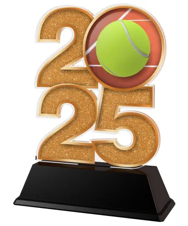 Akrylátová trofej C2025M02 | Tenis Výška cm: 17,5, Šířka cm: 12,5, bronz