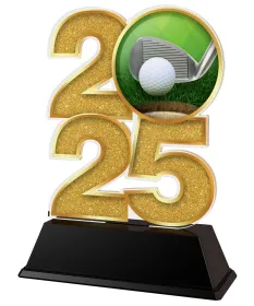 Akrylátová trofej C2025M03 | Golf Výška cm: 17,5, Šířka cm: 12,5, bronz