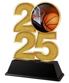 Akrylátová trofej C2025M06 | Basketball Výška cm: 17,5, Šířka cm: 12,5, stříbro