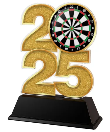 Akrylátová trofej C2025M09 | Šipky Výška cm: 8.5, Šířka cm: 5, zlato