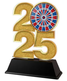 Akrylátová trofej C2025M10 | Šipky Výška cm: 12, Šířka cm: 7.5, bronz