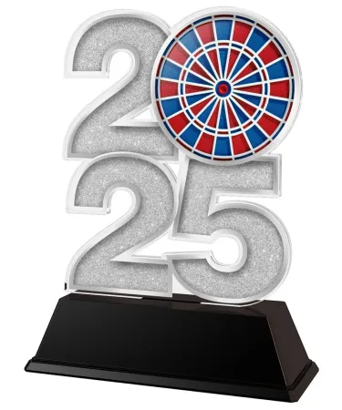 Akrylátová trofej C2025M10 | Šipky Výška cm: 15, Šířka cm: 10, bronz