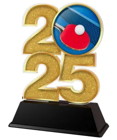 Akrylátová trofej C2025M11 | Stolní Tenis Výška cm: 17,5, Šířka cm: 12,5, zlato