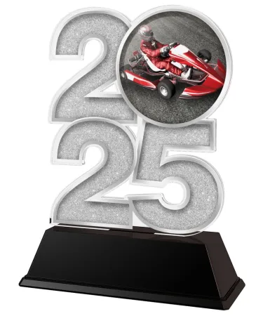 Akrylátová trofej C2025M12 | Motorsport Výška cm: 8.5, Šířka cm: 5, zlato