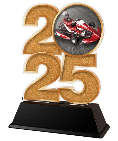 Akrylátová trofej C2025M12 | Motorsport Výška cm: 8.5, Šířka cm: 5, zlato