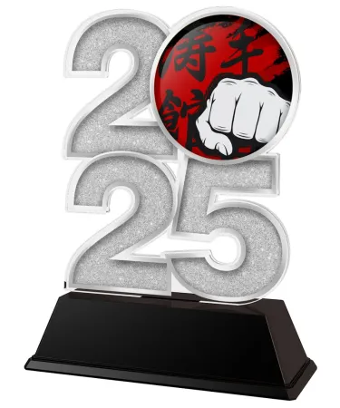 Akrylátová trofej C2025M14 | Bojová umění Výška cm: 8.5, Šířka cm: 5, zlato