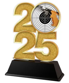 Akrylátová trofej C2025M22 | Střelba Výška cm: 8.5, Šířka cm: 5, zlato