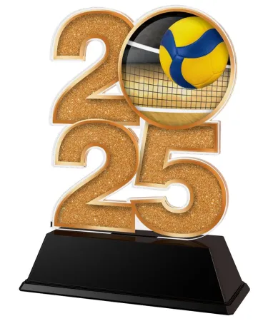Akrylátová trofej C2025M23 | Volejbal Výška cm: 17,5, Šířka cm: 12,5, stříbro