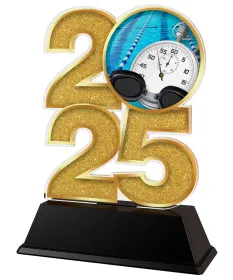 Akrylátová trofej C2025M24 | Plavání Výška cm: 15, Šířka cm: 10, bronz