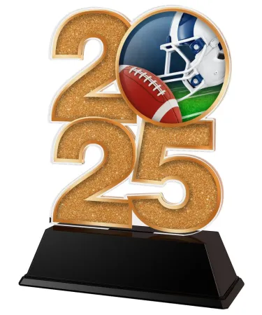 Akrylátová trofej C2025M26 | Americký fotbal Výška cm: 12, Šířka cm: 7.5, bronz