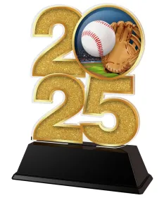 Akrylátová trofej C2025M27 | Baseball Výška cm: 15, Šířka cm: 10, bronz